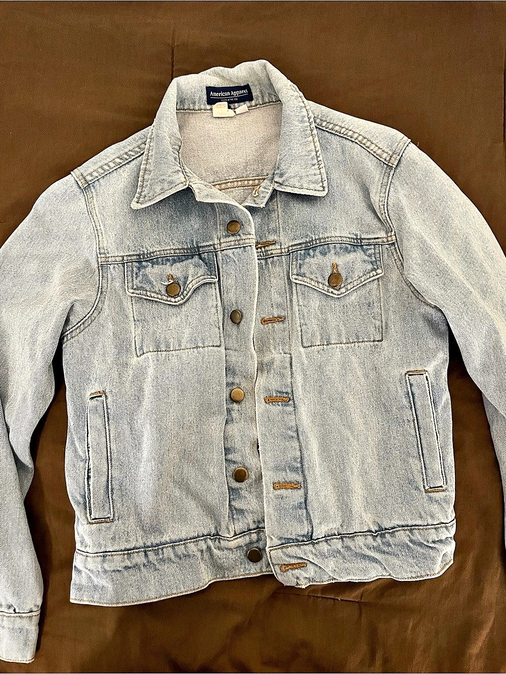 American Apparel Classic Denim Trucker Jacket Blue XS